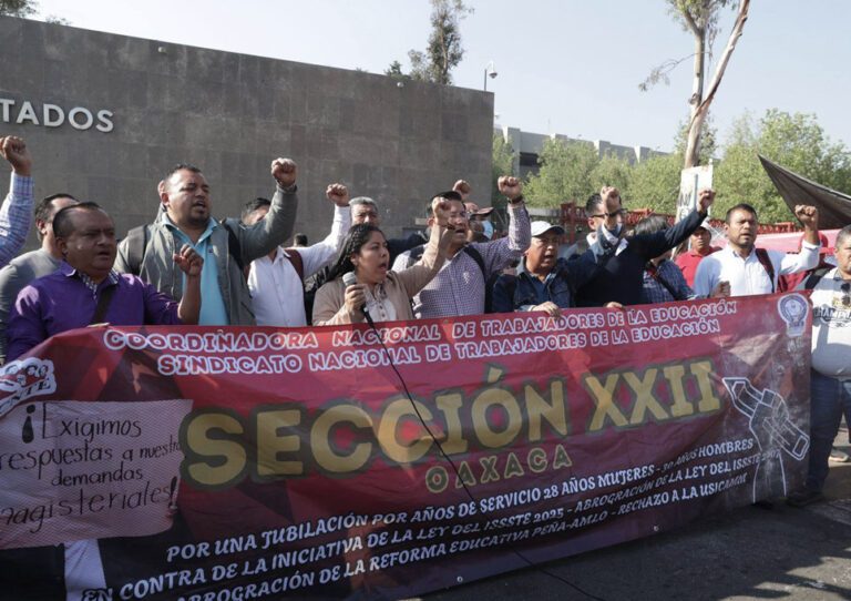 Protestas de profesores en la Ciudad de México