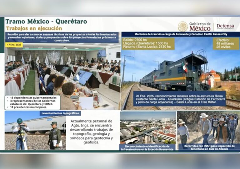 Obras del tren a Querétaro Claudia Sheinbaum