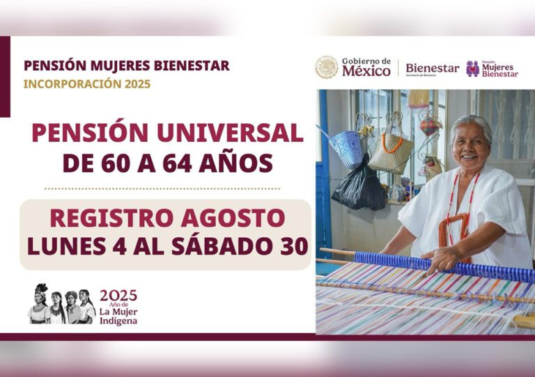 Registro para la pensión mujeres Bienestar.
