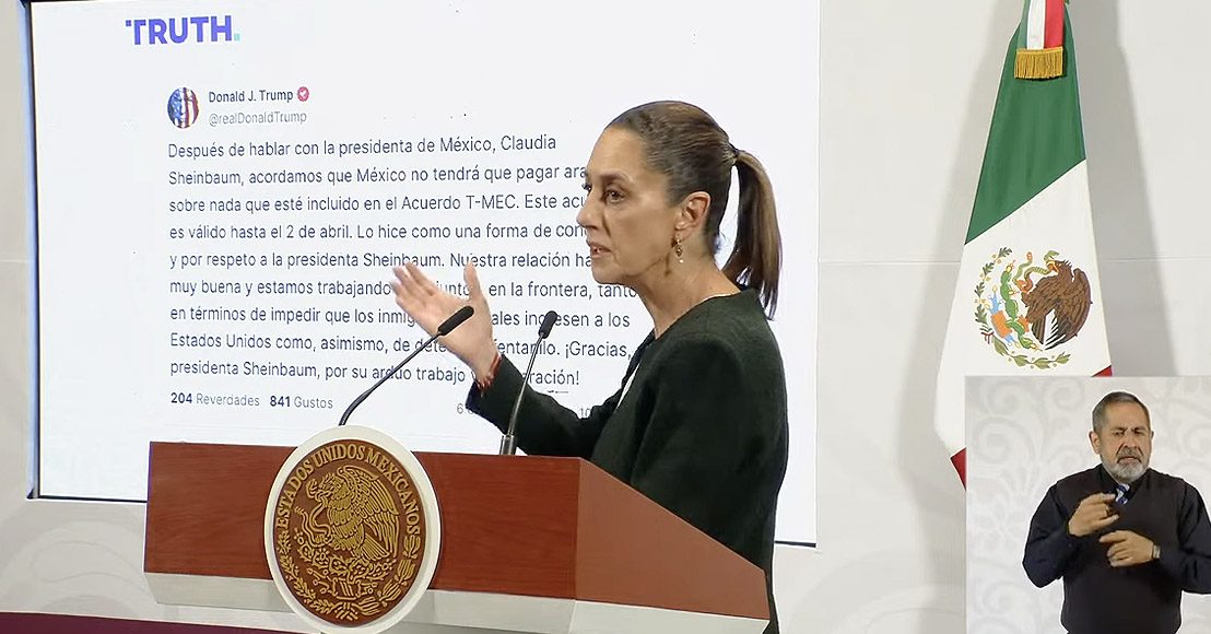 Presidenta de México acuerdo sobre aranceles