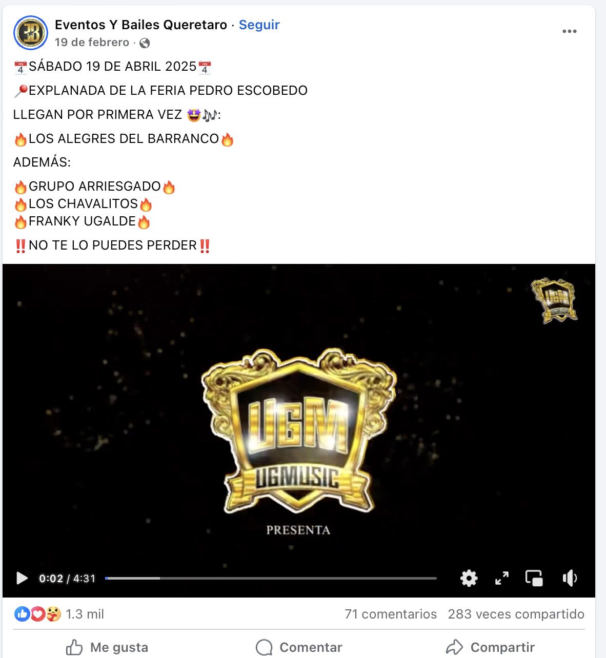 19 de febrero de 2025. UG Music