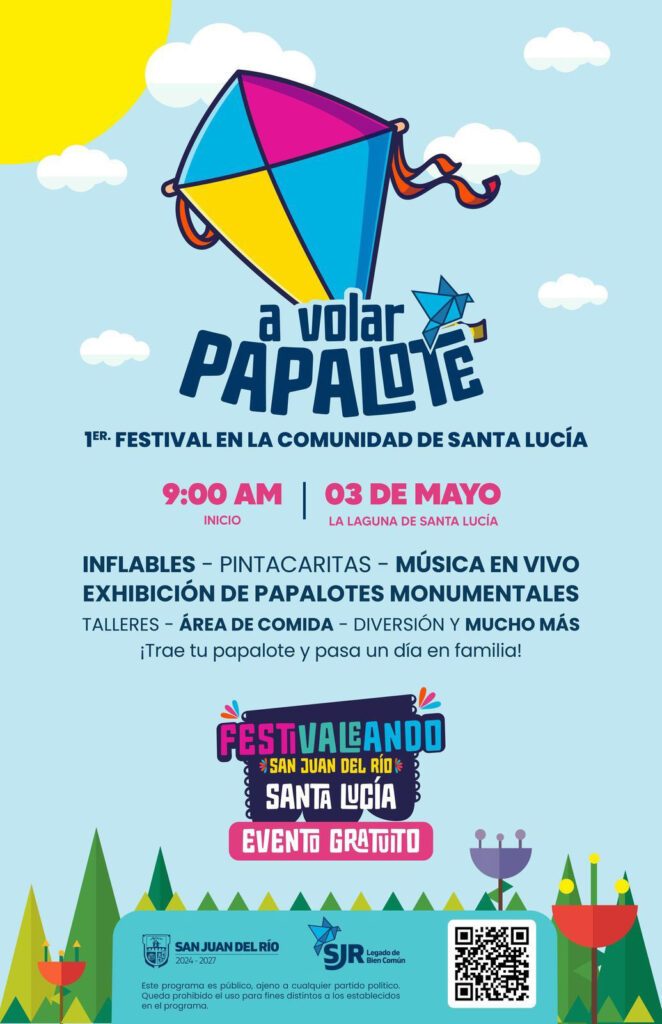 Invitan al festival A volar Papalote en San Juan del Río.