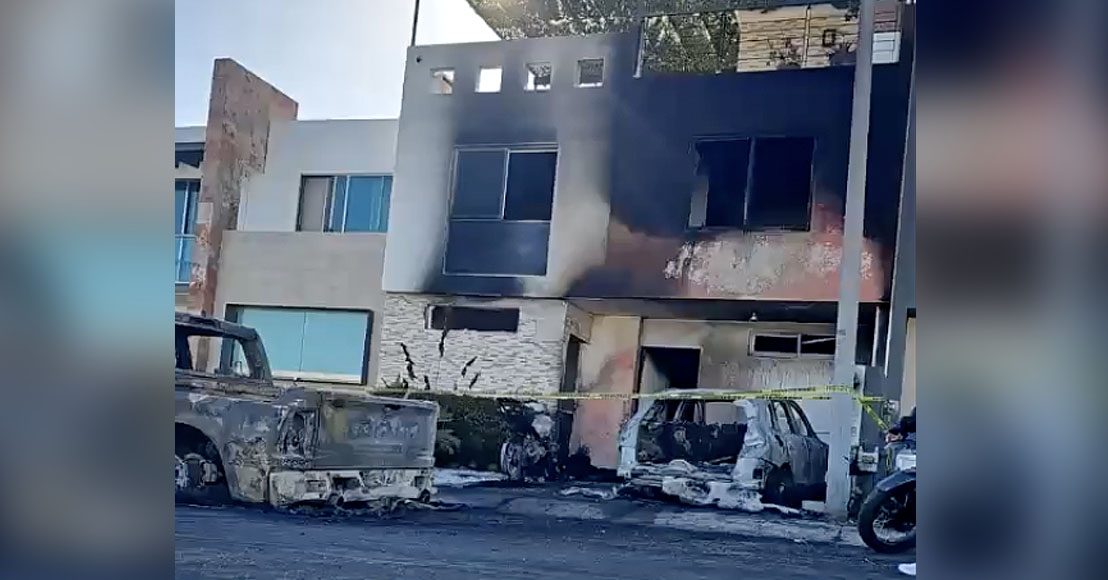 Querétaro: Así quedar la vivienda y los vehículos incendiados en El Marqués