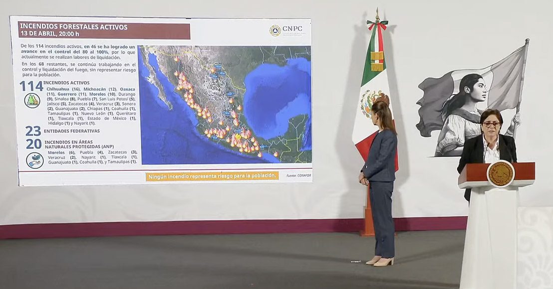 Conferencia Mañanera Sheinbaum incendios en México