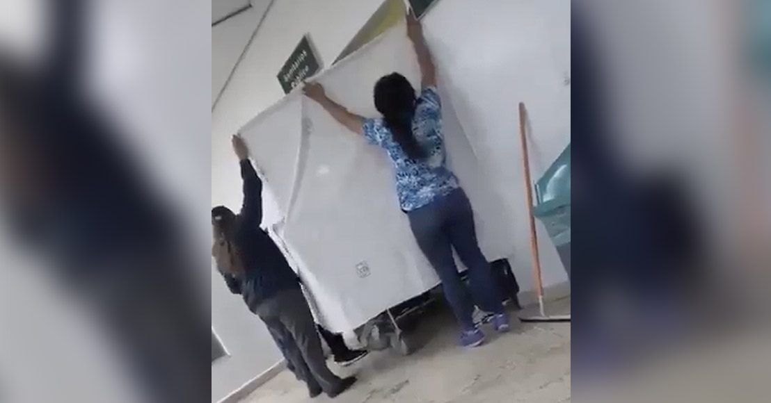 México: Cubrieron el lugar con una sábana
