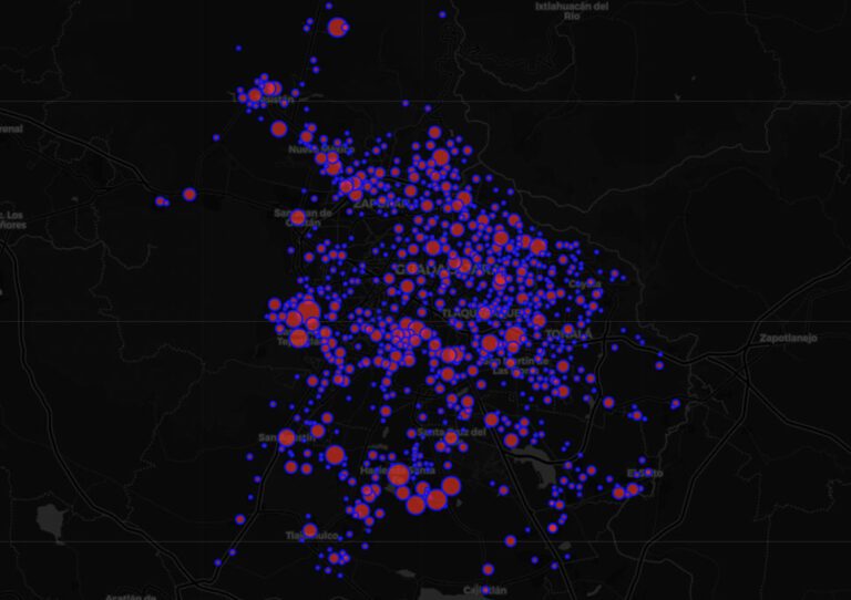 Mapa de personas desaparecidas en Jalisco
