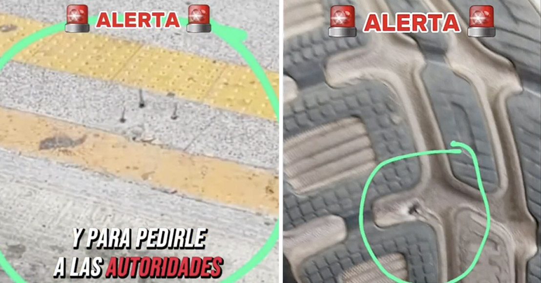 Querétaro: Sale de estación en Paseo 5 de Febrero y se le encaja un fierro en el pie