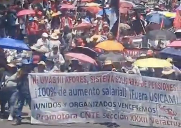CNTE marcha en la Ciudad de México