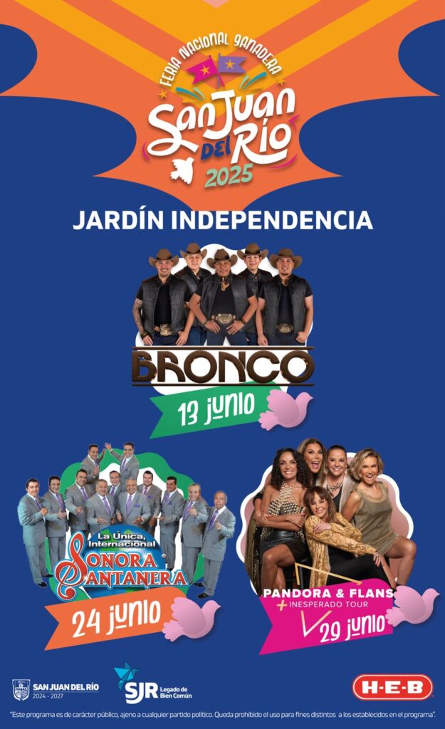 Programa en el Jardín Independencia de San Juan del Río.
