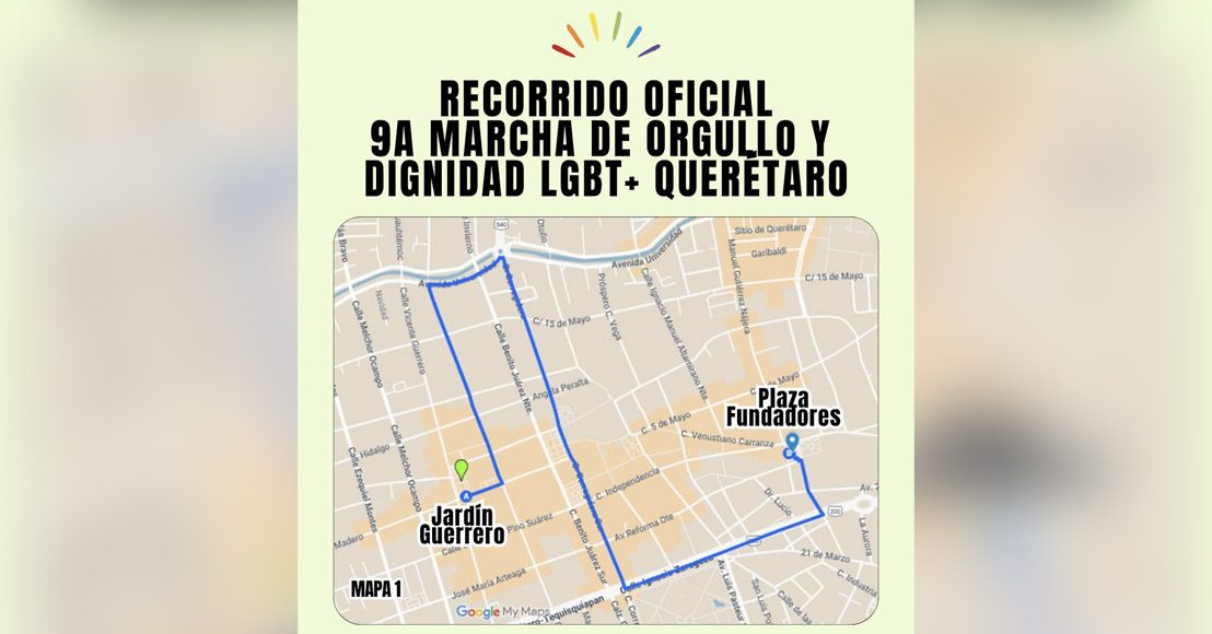 Recorrido de la Novena Marcha de Orgullo y Dignidad LGBT+