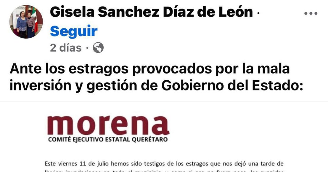 Querétaro: Se suma Morena a petición de auditoría externa a obra de Paseo 5 de Febrero