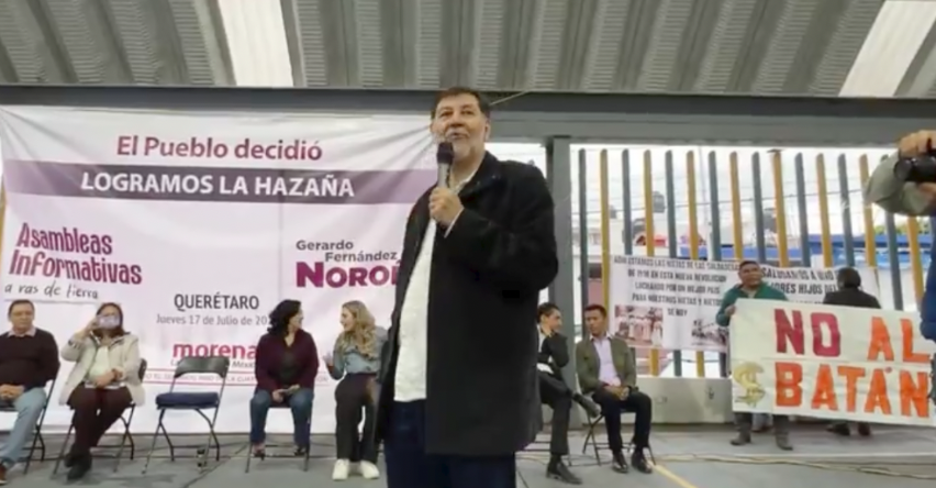 Sistema Batán, además de canallada, es negocio, Fernández Noroña en Querétaro