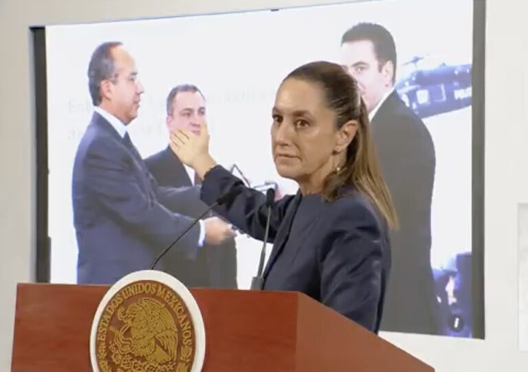 Claudia Sheinbaum Pardo exhibe a Felipe Calderón, García Luna y Cárdenas Palomino