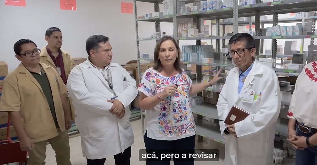 Veracruz: Rocío Nahle descubre desabasto de medicamentos en hospital durante visita oficial