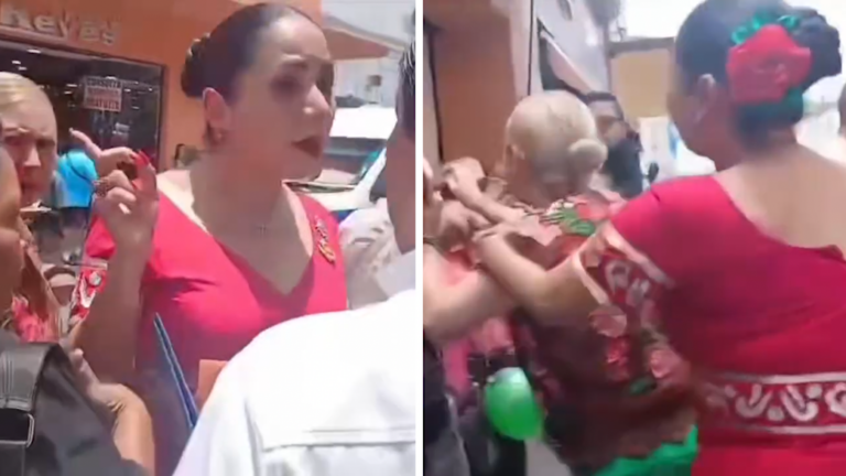 México: Senadora y regidora se enfrentan a manotazos y empujones con comerciantes Video