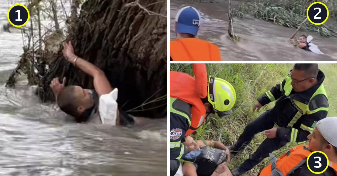 Querétaro: Hombre es arrastrado en el Río San Juan y salva la vida Video