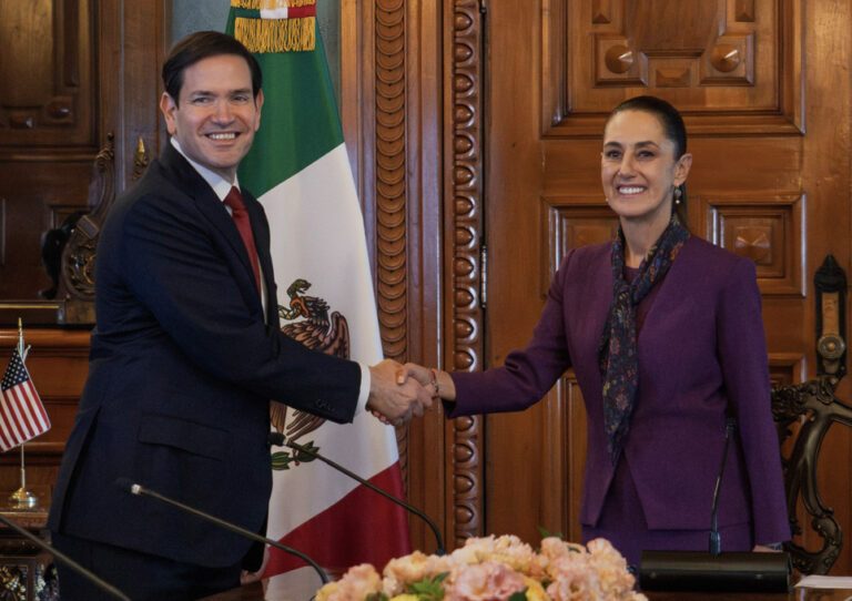 Visita del secretario de Estado de Estados Unidos, Marco Rubio, a la presidenta de México