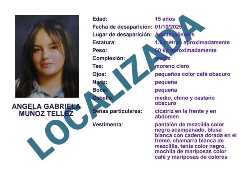 Tequisquiapan: Hallan a Angela Gabriela Muñoz Téllez