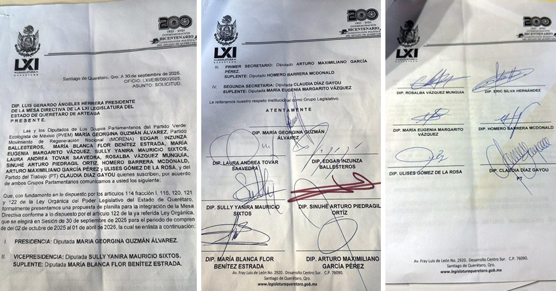 Documentos de diputados de Morena