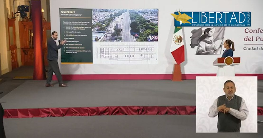 Video: Querétaro en la Mañanera. Presentan avances en la obra del tren