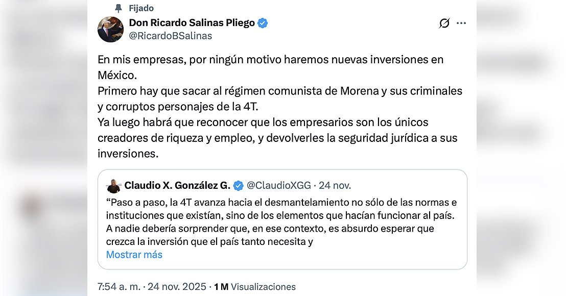 Mensaje de Ricardo Salinas Pliego