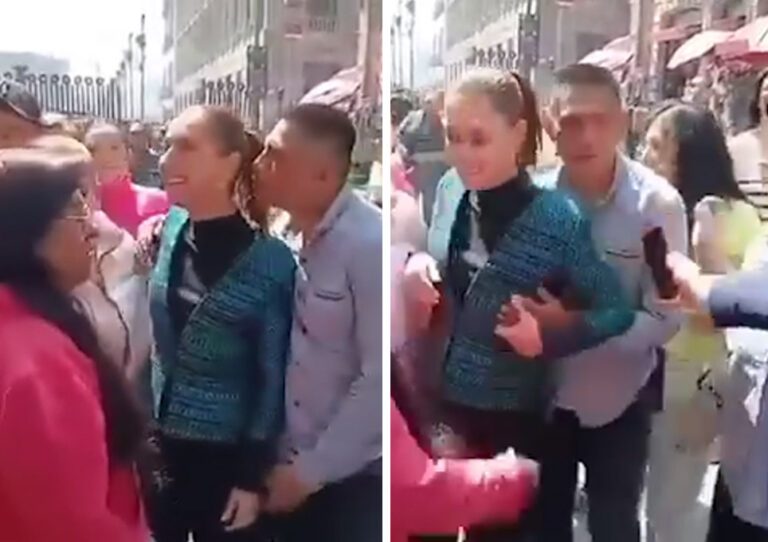 México: Presidenta es acosada en calles del centro de la ciudad