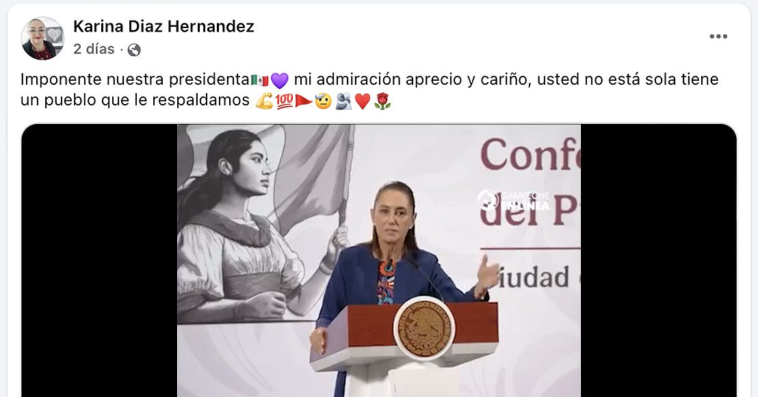Publicación de la regidora Karina Díaz Hernández