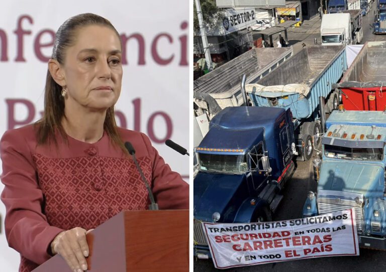 La presidenta Claudia Sheinbaum reacciona a los bloqueos
