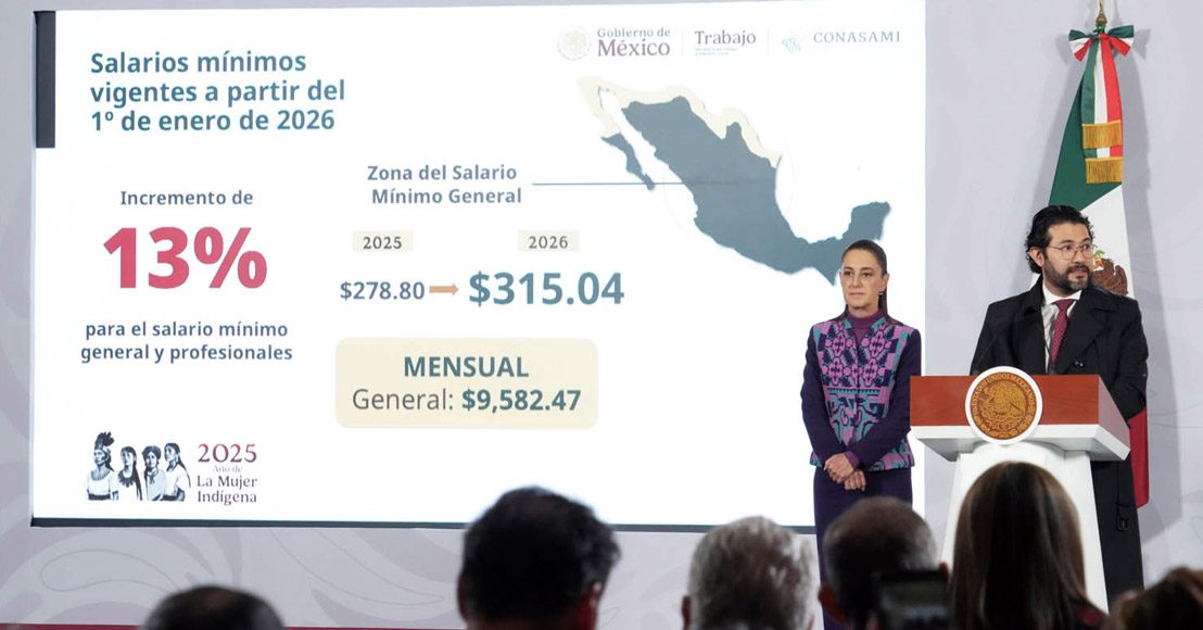 México: Anuncian aumento al salario mínimo y reducción gradual de la jornada laboral
