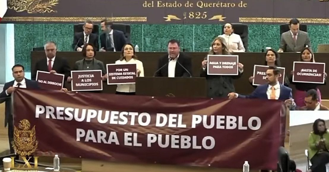 Querétaro: Grupo de la "4T" rechaza propuesta de presupuesto del gobernador Mauricio Kuri