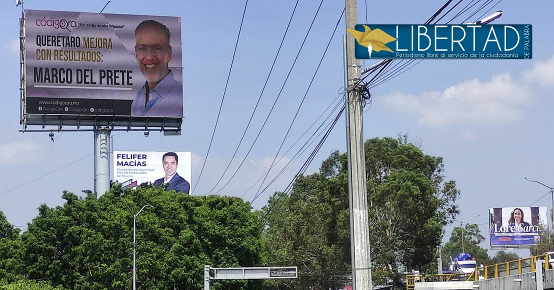 Resumen2025 No estamos en tiempos electorales, político cuya imagen era difundida en espectaculares