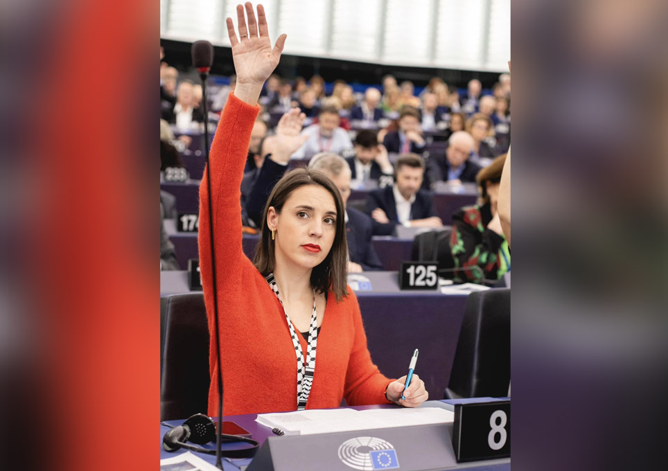 Irene Montero en el Parlamento Europeo