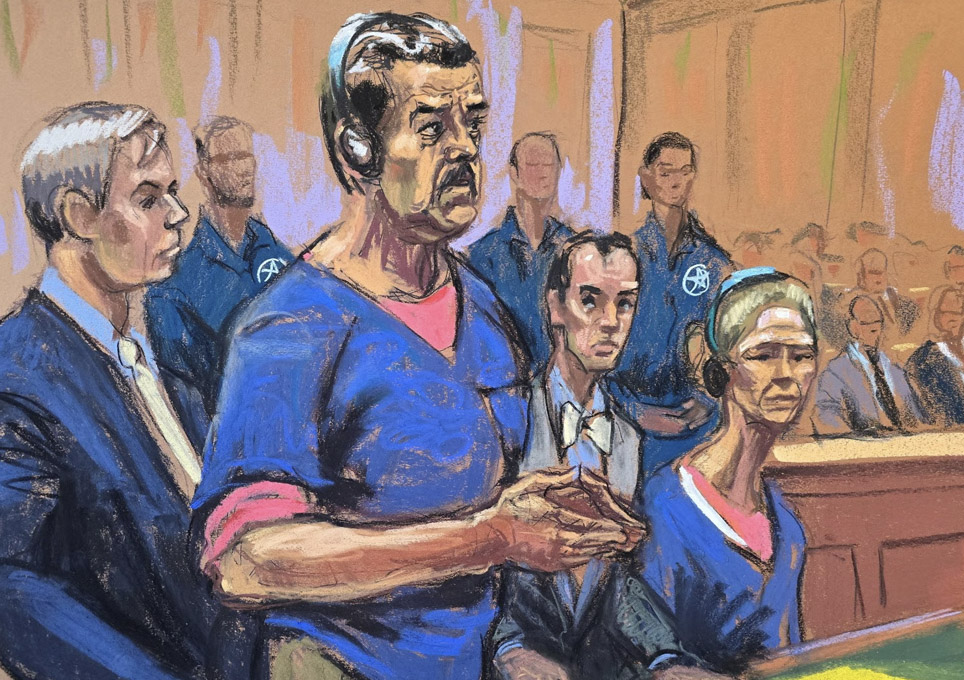 Estados Unidos: Nicolás Maduro y su esposa Cilia Flores en una corte en Nueva York
