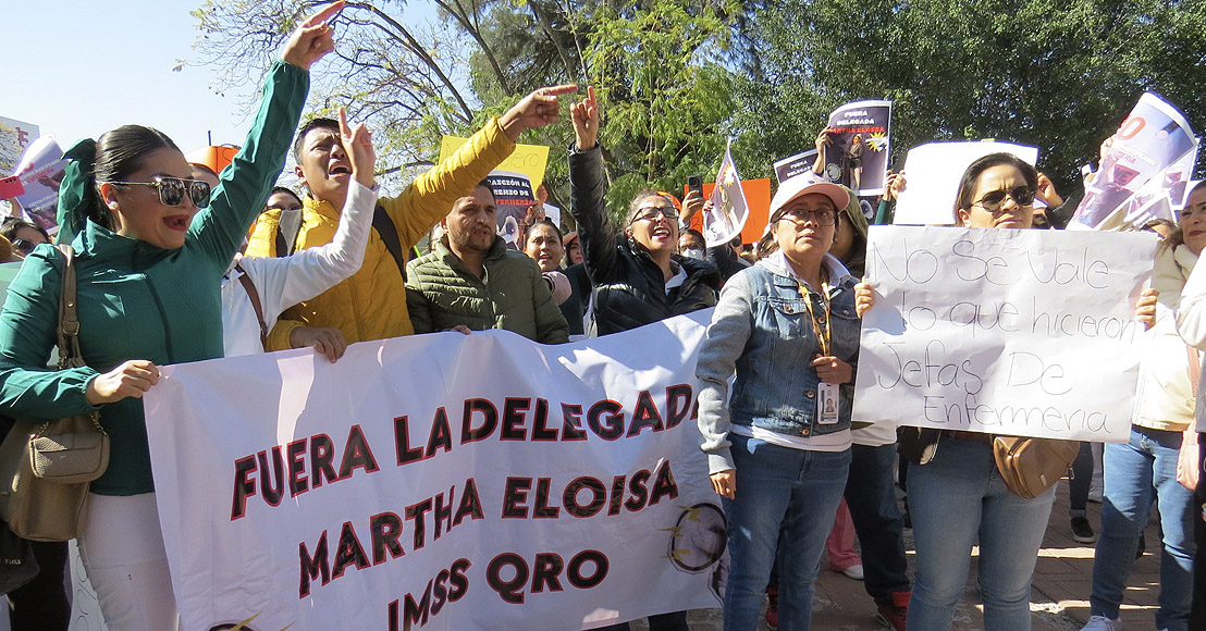 Querétaro: Tras protesta en el IMSS, logran que autoridades accedan a revisar casos de personal despedido