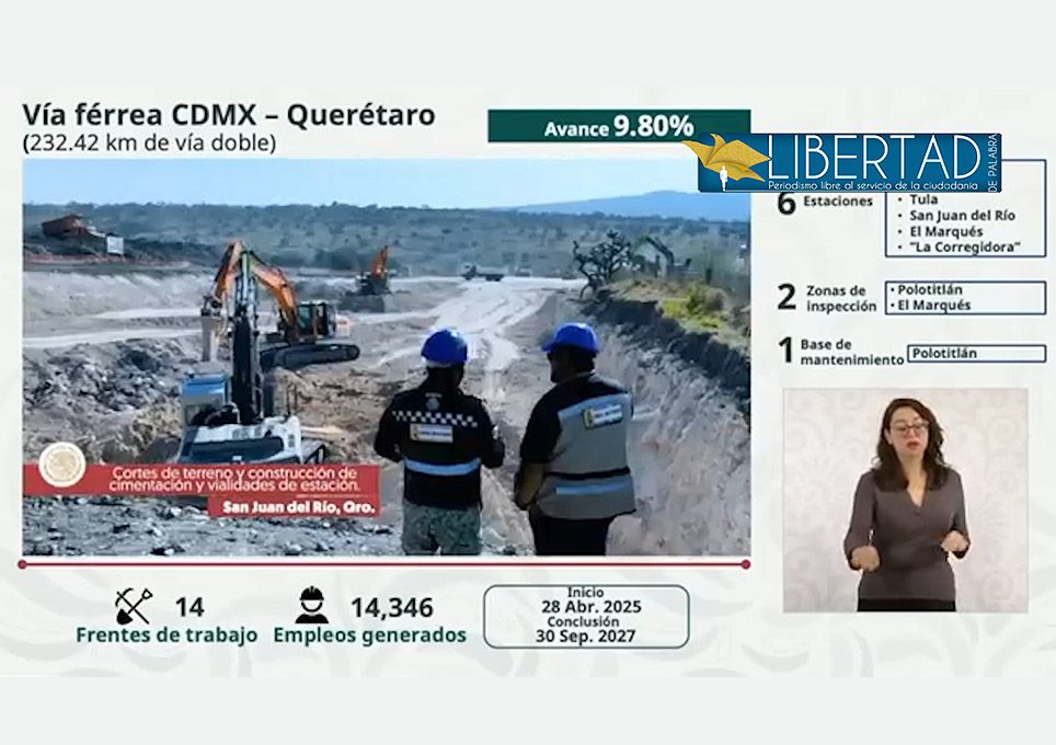 Querétaro: Reportan avances del tren