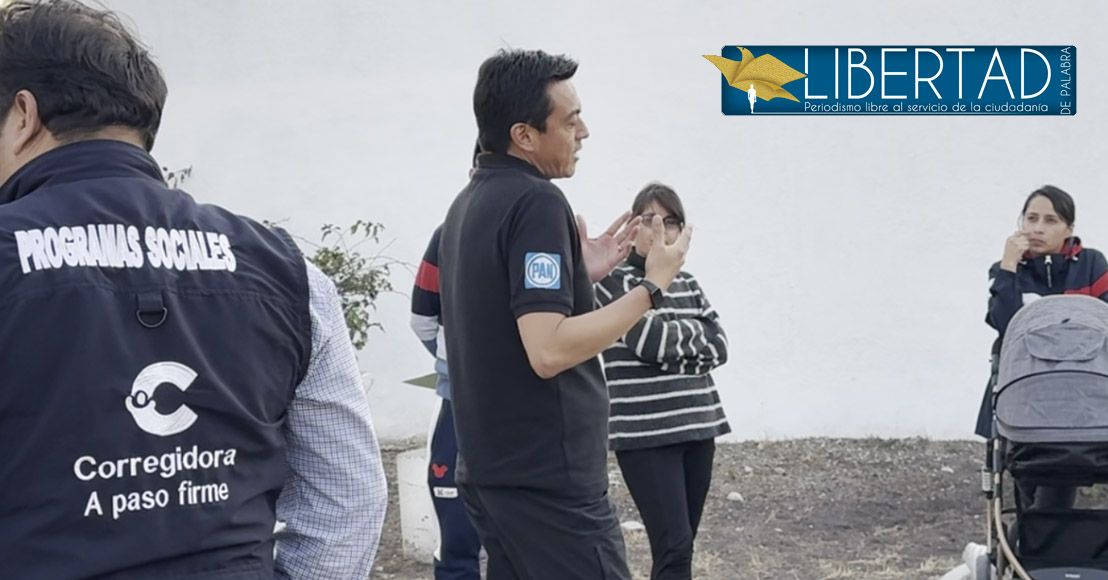 Querétaro: Mezclan logo del PAN y de gobierno en Corregidora