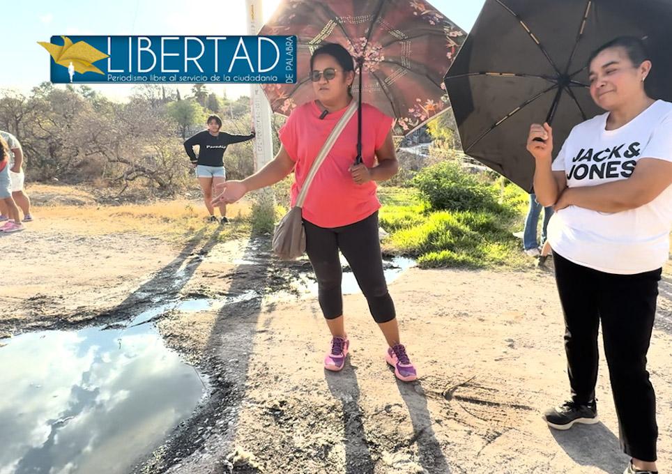 Querétaro: Colapsa el drenaje en la comunidad de La Cueva, Corregidora