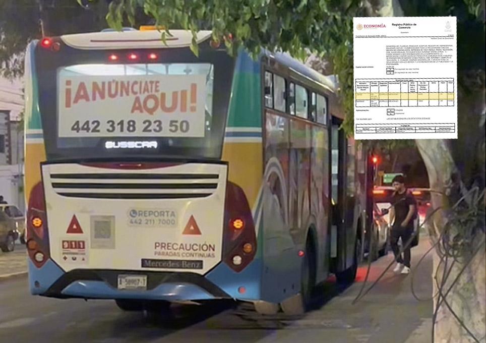 Querétaro: Negocio de publicidad en Qrobús, ligado a un familiar de políticos del PAN y PRI
