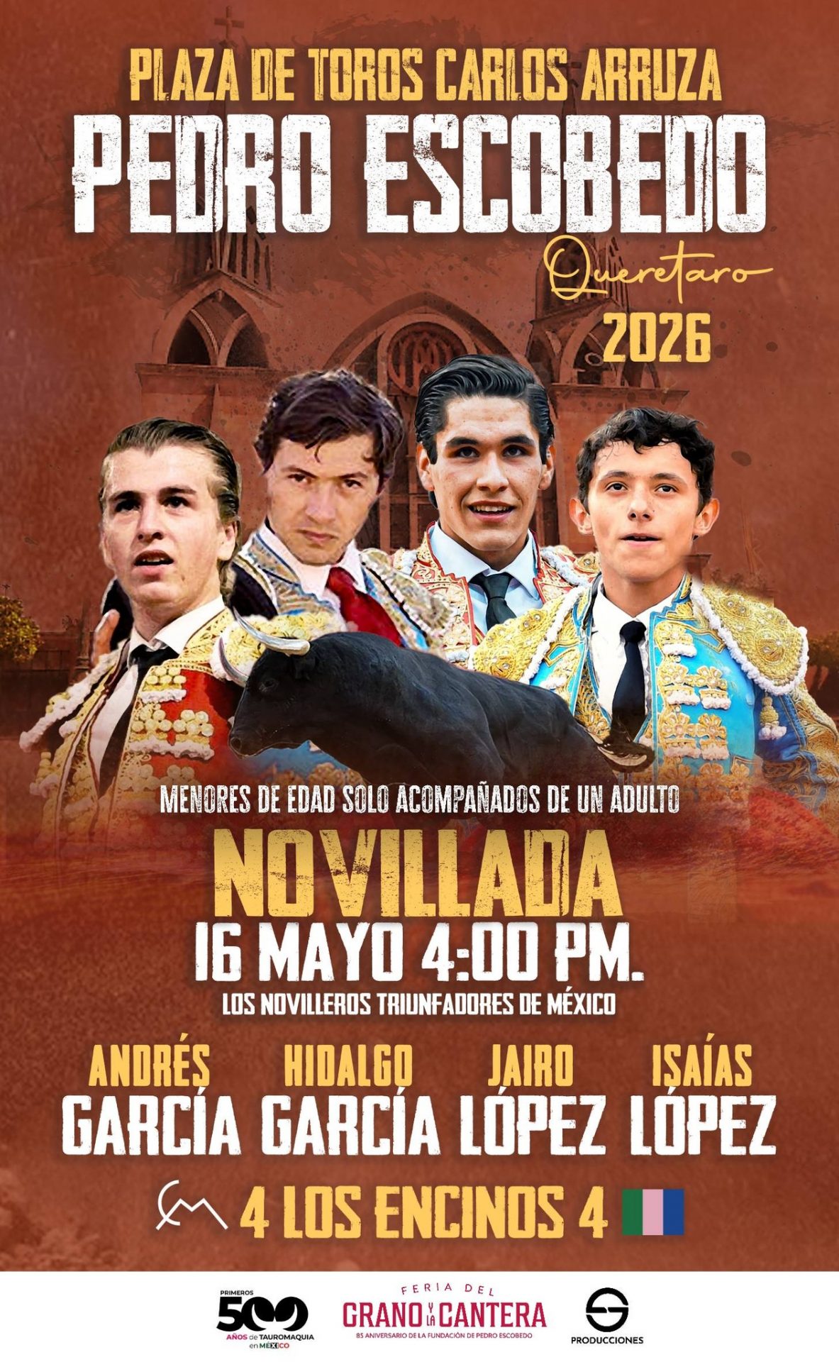 Cartel de toros Feria de Pedro Escobedo