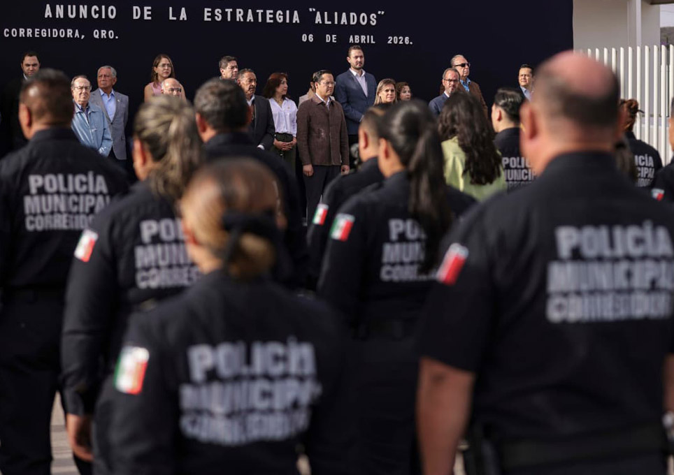 Anuncian estrategia "Aliados" para apoyar a Policías de Corregidora, Querétaro