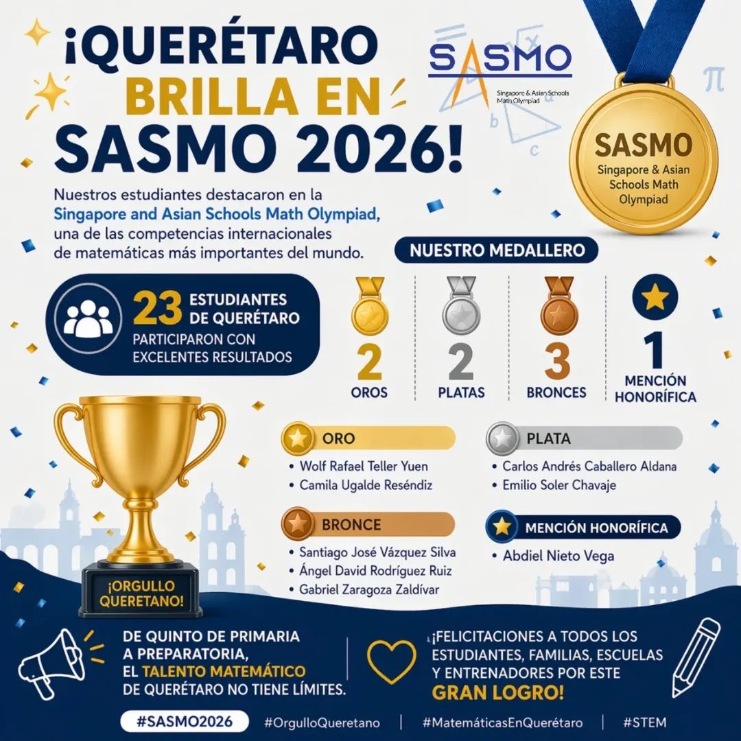 Estudiantes queretanos participarán en Sasmo 2026