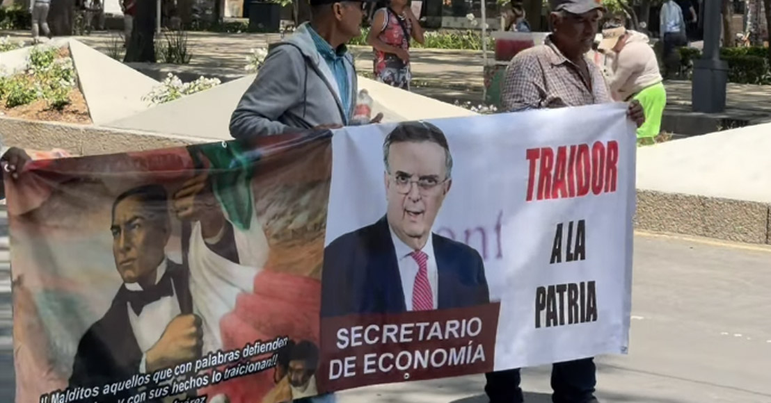Protesta de productores contra Marcelo Ebrard en la Ciudad de México