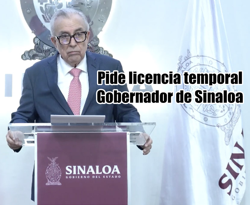 Rubén Rocha Moya licencia Sinaloa