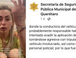Actriz agrede a otra conductora, termina en los separos y ahora acusa abuso policial en Querétaro.