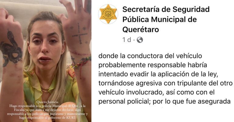 Actriz agrede a otra conductora, termina en los separos y ahora acusa abuso policial en Querétaro.