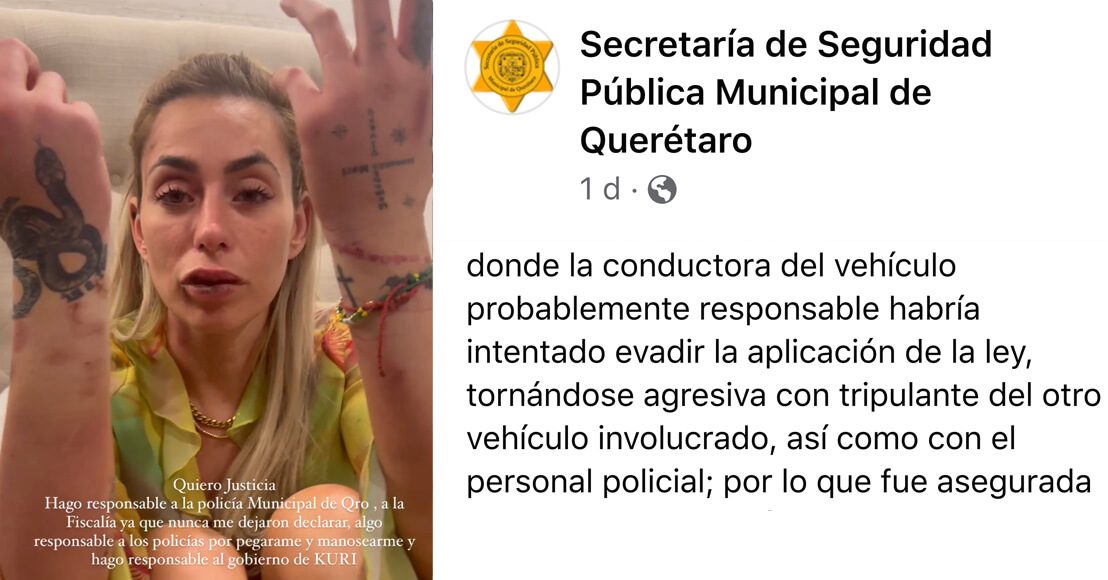 Actriz agrede a otra conductora, termina en los separos y ahora acusa abuso policial en Querétaro.