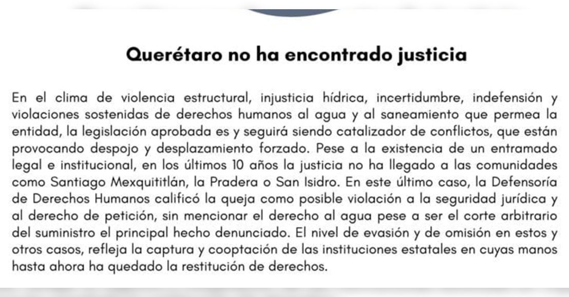 Carta abierta Bajo Tierra Museo del Agua.