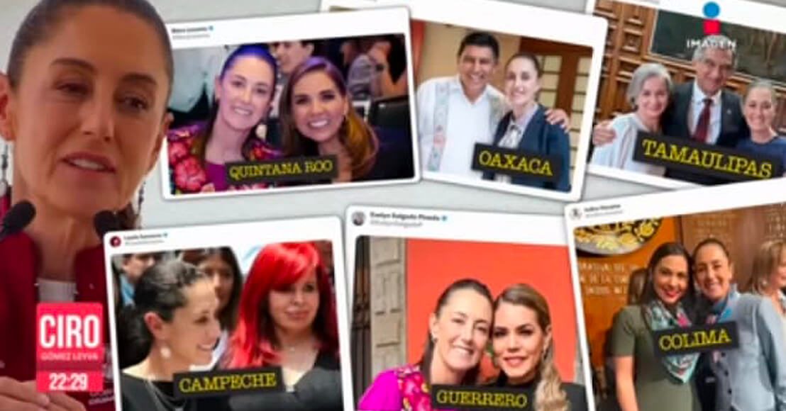 Gobernadores manifiestan apoyo a Sheinbaum, pero después borraron las publicaciones