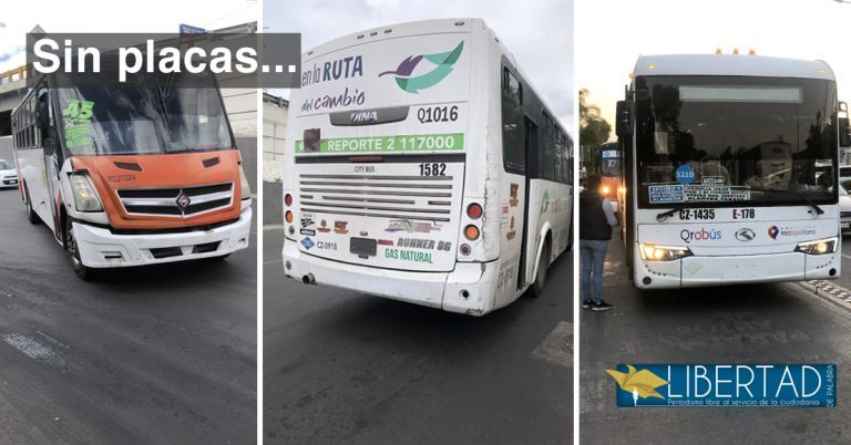 La empresa Qrobús opera con 1 de cada 10 unidades sin placas