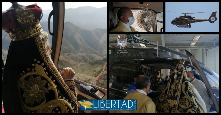 Preparan otro vuelo de la Virgen de Soriano y el “Santísimo” en Querétaro, ahora por la paz